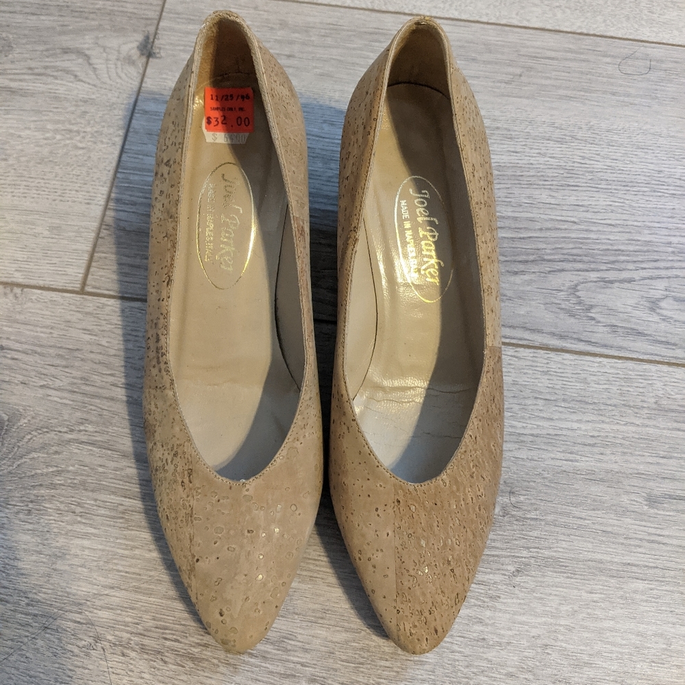 Joel Parker Vintage Beige Leather Heels